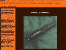 Tablet Screenshot of hansoncustomknives.com